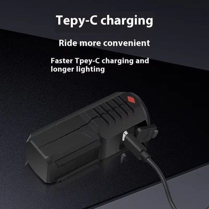 Super Bright LED USB Rechargeable Bicycle Front Light And Taillight Set 3