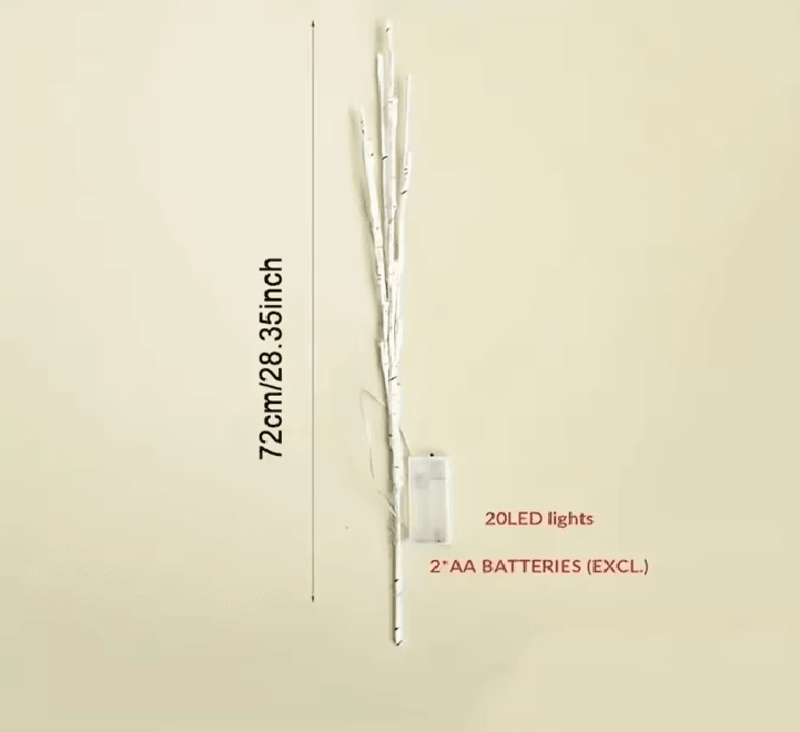 White Birch Branch LED Light 3