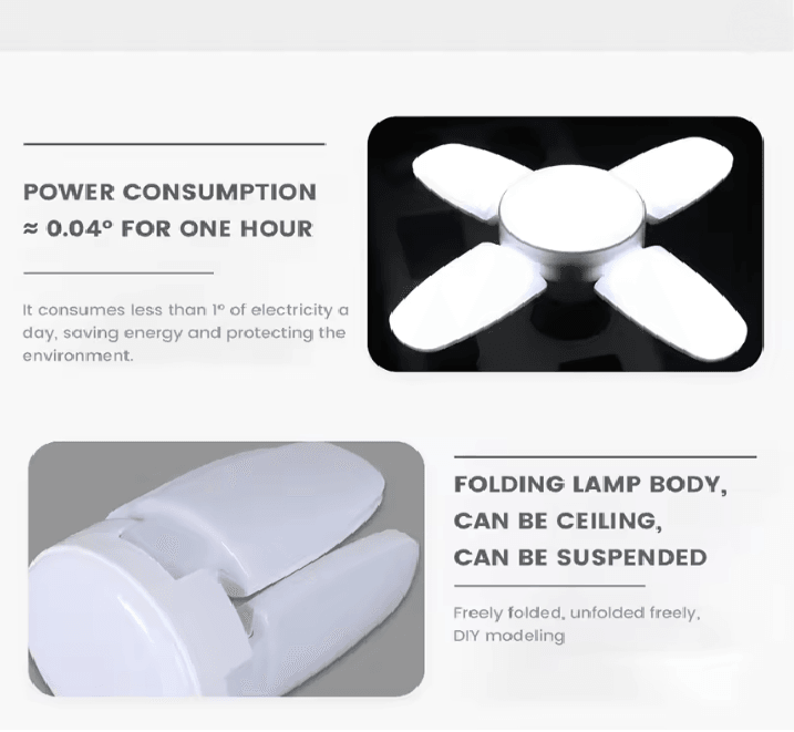 FoldBright Adjustable LED Ceiling Bulb 1