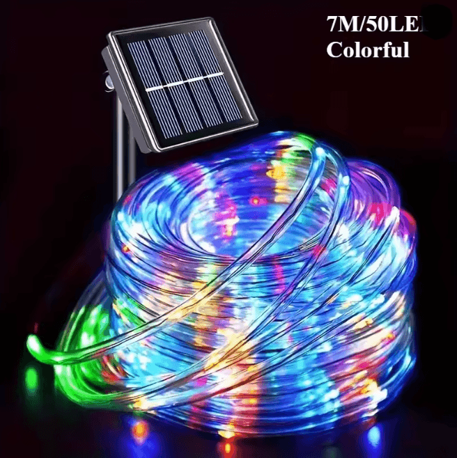 SolarGlow Outdoor Tube String Lights 8