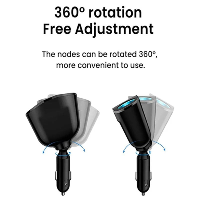 DualPort Car Charger Adapter With Digital Display For Multiple Devices 5