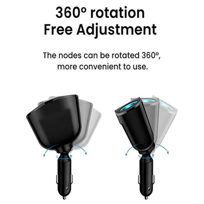 DualPort Car Charger Adapter With Digital Display For Multiple Devices 5