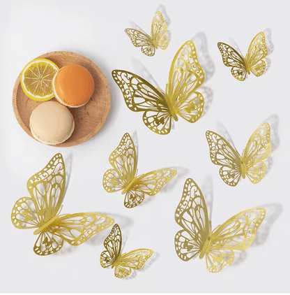 GoldenFlutter 3D Butterfly Wall Decor 48 Pack 3