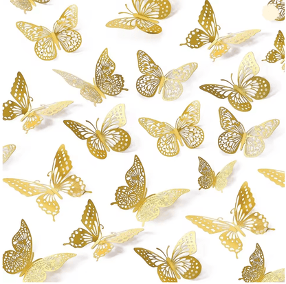 GoldenFlutter 3D Butterfly Wall Decor 48 Pack 4