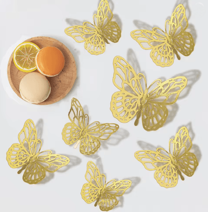 GoldenFlutter 3D Butterfly Wall Decor 48 Pack 6