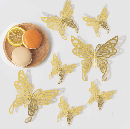 GoldenFlutter 3D Butterfly Wall Decor 48 Pack 7