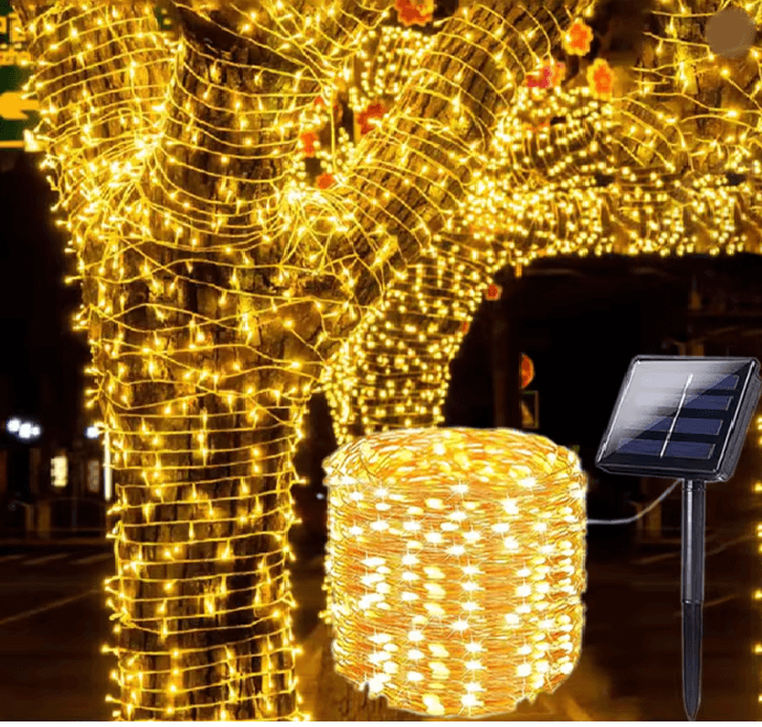 SolarTwinkle Outdoor Fairy String Lights