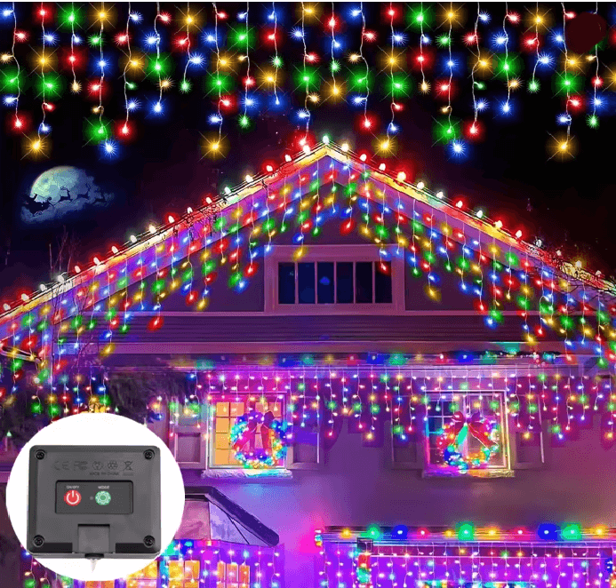 SolarGlow Icicle Holiday Lights 4