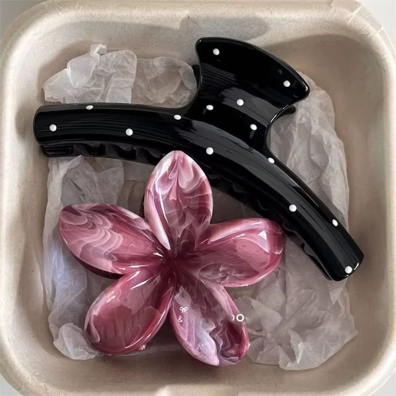 PolkaDot Bow Claw Clips Set  Vintage Blue  Red Trend Hair Accessory 12