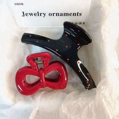 PolkaDot Bow Claw Clips Set  Vintage Blue  Red Trend Hair Accessory 20