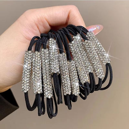 SparkleHold Rhinestone Stretch Hair Rope – High Elasticity Bling Hair Tie (Women & Girls)