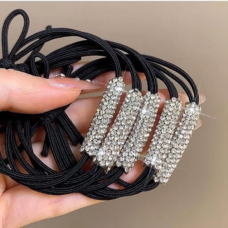 SparkleHold Rhinestone Stretch Hair Rope  High Elasticity Bling Hair Tie Women  Girls 2
