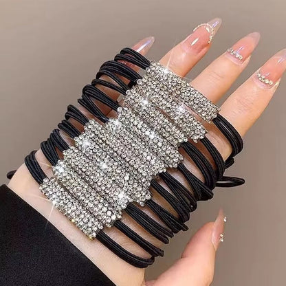 SparkleHold Rhinestone Stretch Hair Rope  High Elasticity Bling Hair Tie Women  Girls 3