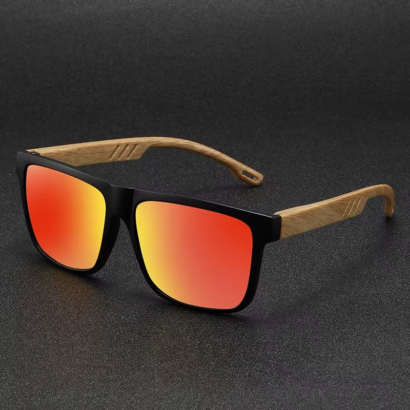 WoodGrain Square UV400 Unisex Sunglasses  Daily Outdoor Eyewear 5
