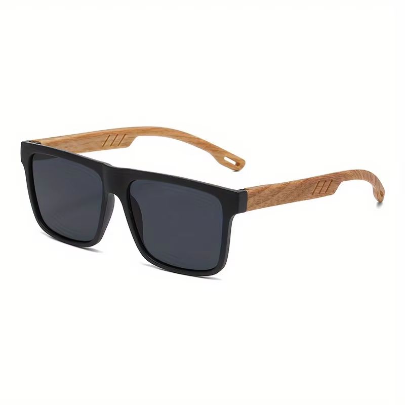 WoodGrain Square UV400 Unisex Sunglasses  Daily Outdoor Eyewear 6