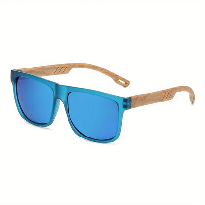 WoodGrain Square UV400 Unisex Sunglasses  Daily Outdoor Eyewear 9