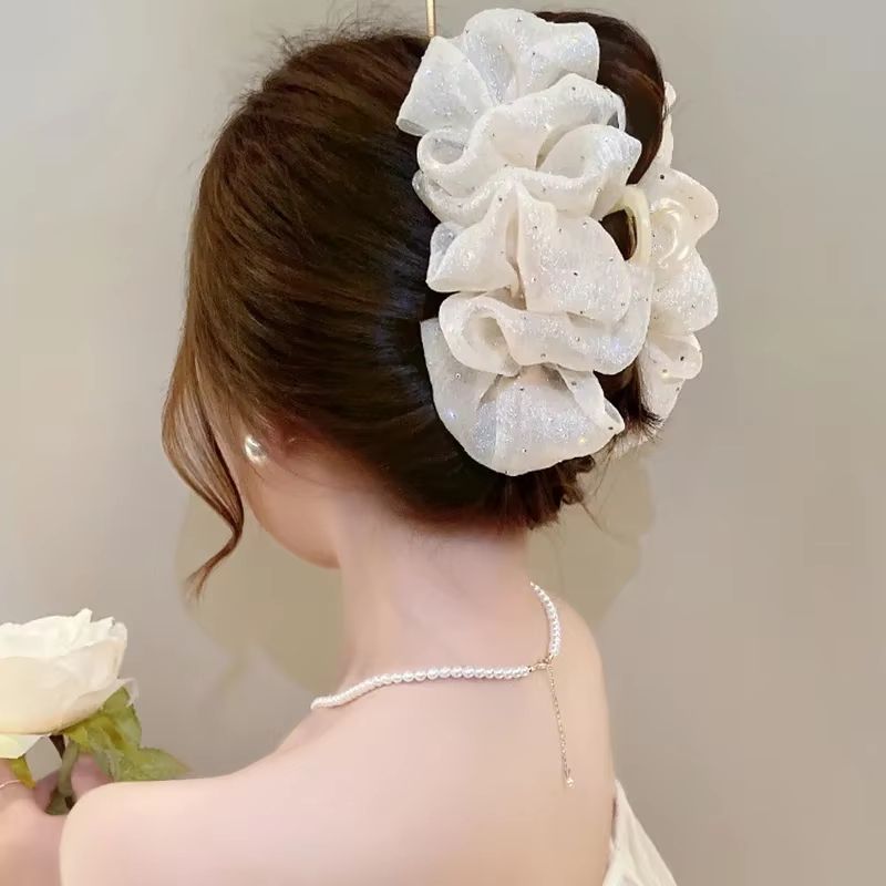 MeshBow Clip Elegance Hair Claw  Stylish Korean Inspired Hair Accessory For Women  Girls 2