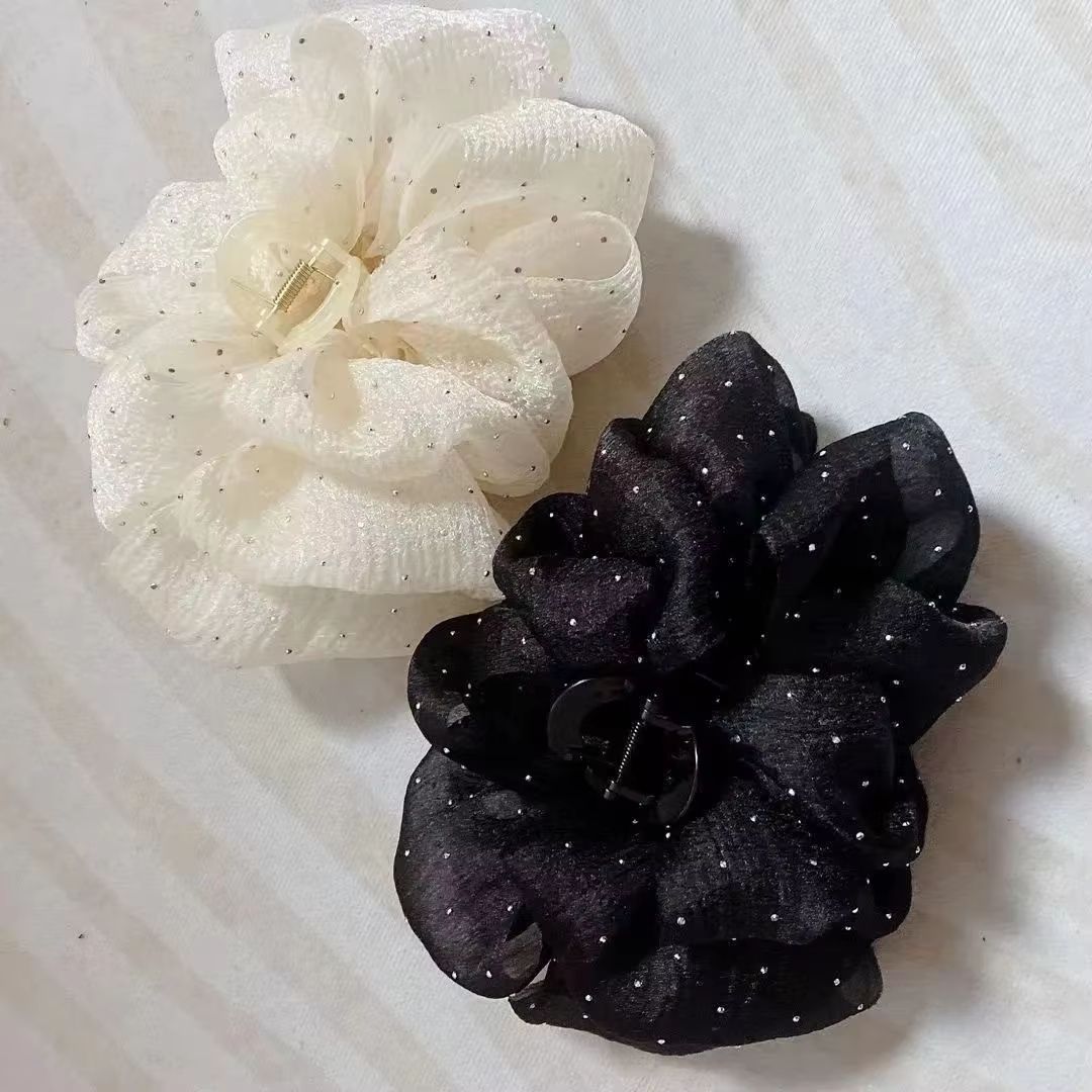 MeshBow Clip Elegance Hair Claw  Stylish Korean Inspired Hair Accessory For Women  Girls 3