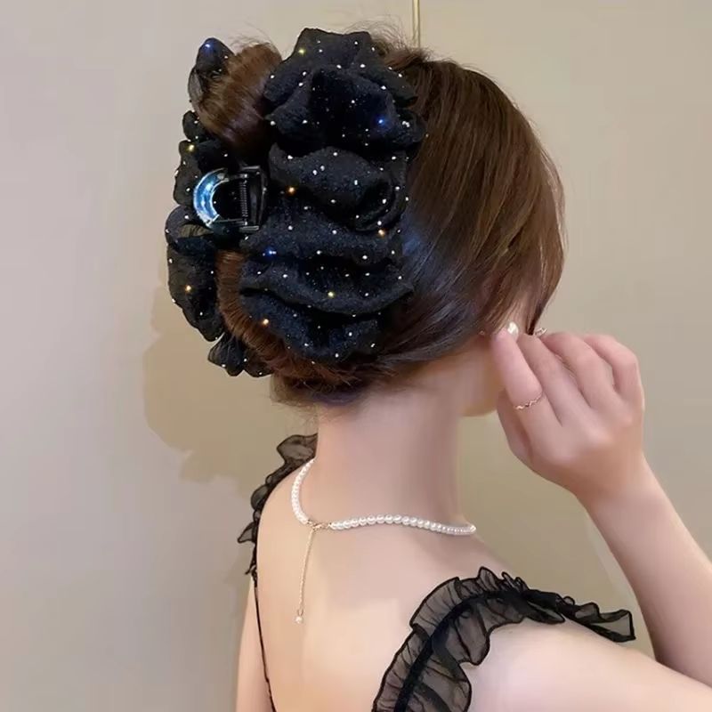 MeshBow Clip Elegance Hair Claw  Stylish Korean Inspired Hair Accessory For Women  Girls 5