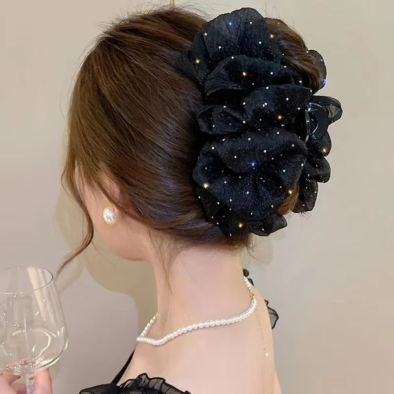 MeshBow Clip Elegance Hair Claw  Stylish Korean Inspired Hair Accessory For Women  Girls 6