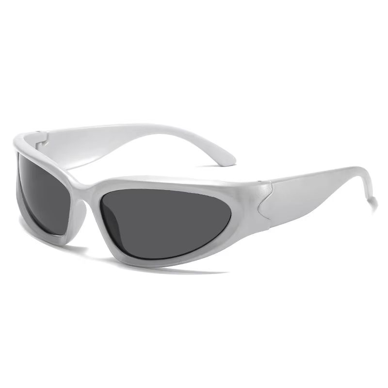 NeoOval Punk UV400 Sunglasses  Unisex Y2K ColourMirror Goggle Shades 9