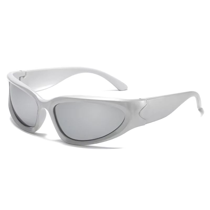 NeoOval Punk UV400 Sunglasses  Unisex Y2K ColourMirror Goggle Shades 6