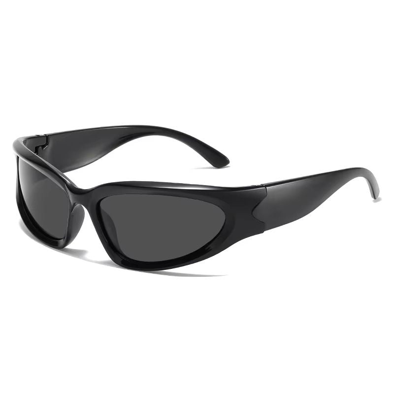NeoOval Punk UV400 Sunglasses  Unisex Y2K ColourMirror Goggle Shades 8