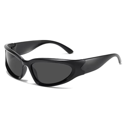 NeoOval Punk UV400 Sunglasses  Unisex Y2K ColourMirror Goggle Shades 8