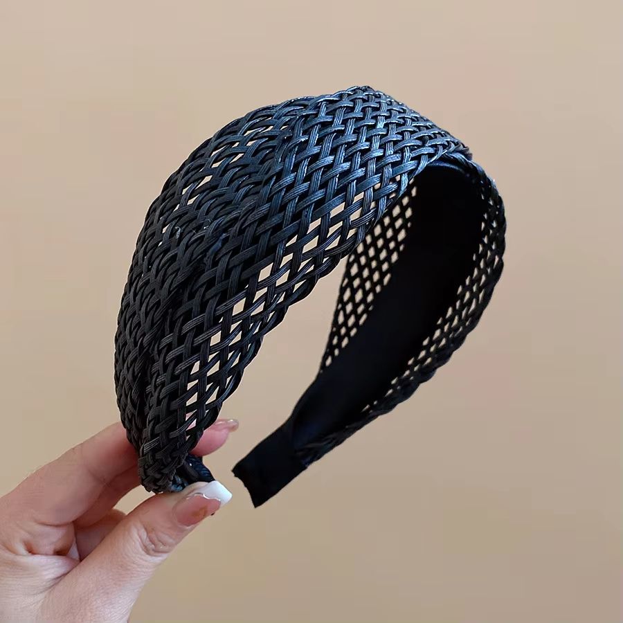 French Stripe Yarn WideEdge Headband  Solid Color High Headband For Women  Girls 11