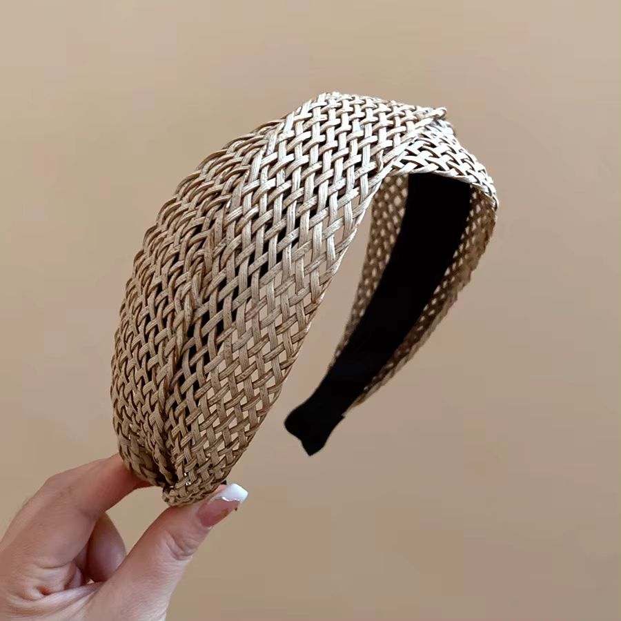 French Stripe Yarn WideEdge Headband  Solid Color High Headband For Women  Girls 13