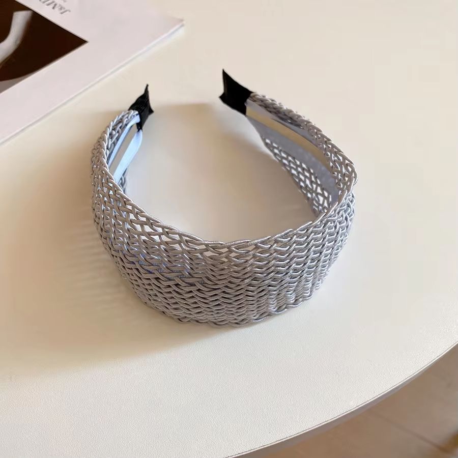 French Stripe Yarn WideEdge Headband  Solid Color High Headband For Women  Girls 22