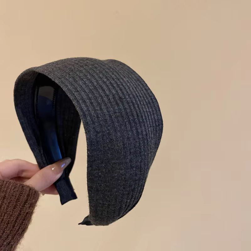 French Stripe Yarn WideEdge Headband  Solid Color High Headband For Women  Girls 23