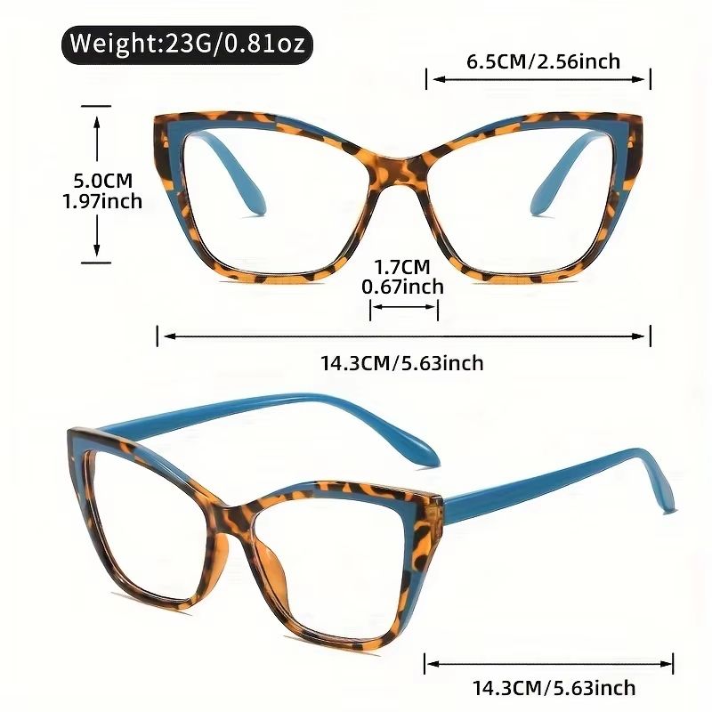 ColorBlock CatEye AntiBlue Light Reading Glasses  Stylish Womens And Mens Higher Strength 1040 3