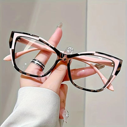 ColorBlock CatEye AntiBlue Light Reading Glasses  Stylish Womens And Mens Higher Strength 1040 8
