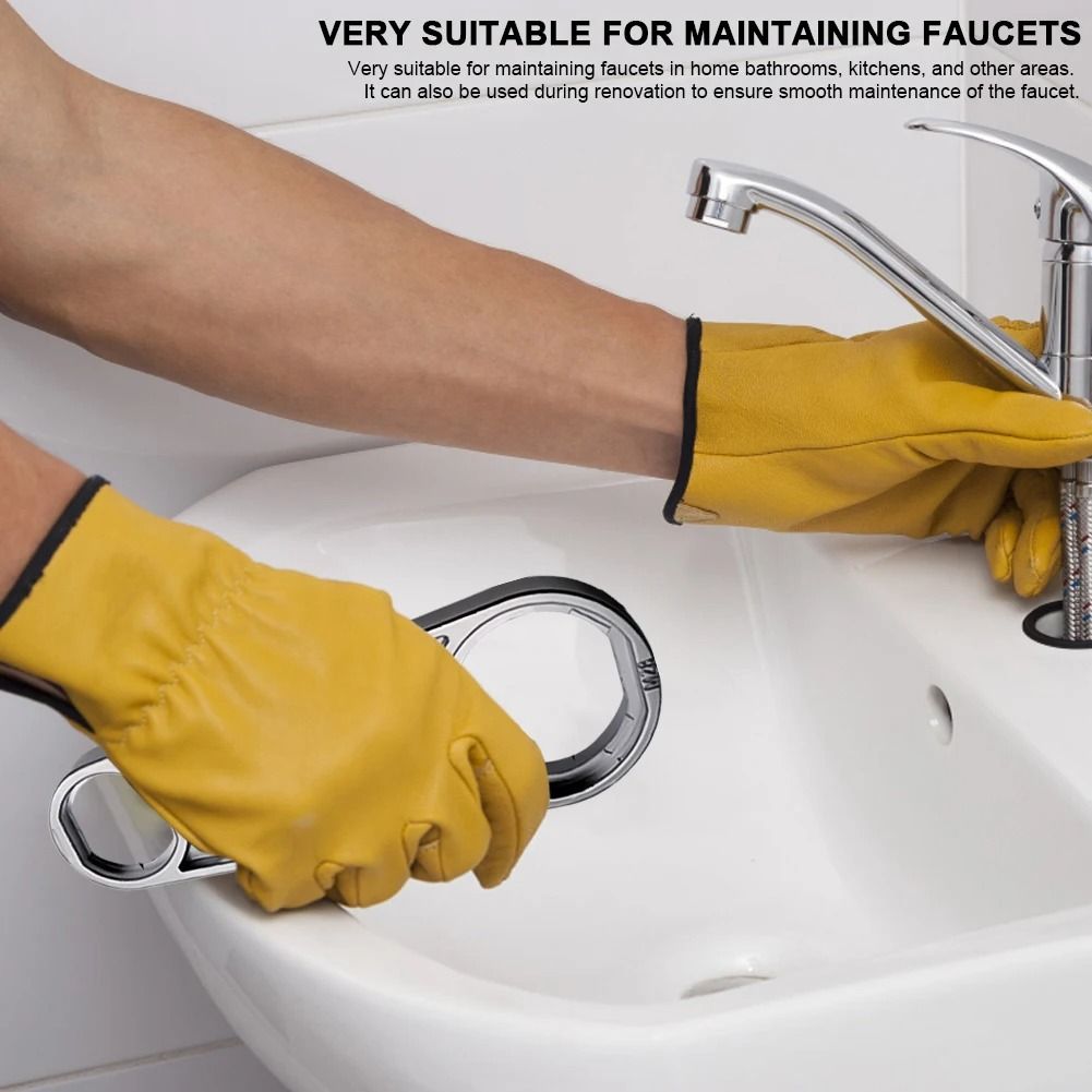 2 in 1 Faucet Aerator Wrench Adjustable Bubbler Tool for Home Plumbing