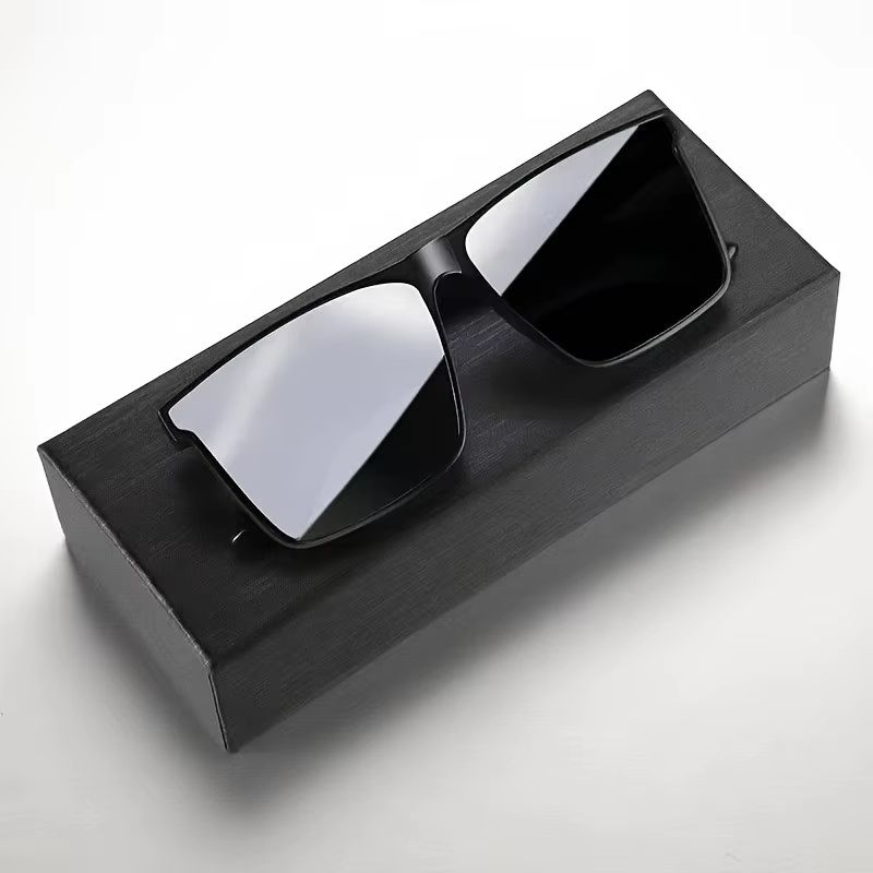 ClassicSquare Black Fashion Glasses – Unisex Outdoor Travel & Driving Shades