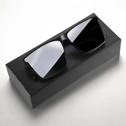 ClassicSquare Black Fashion Glasses – Unisex Outdoor Travel & Driving Shades