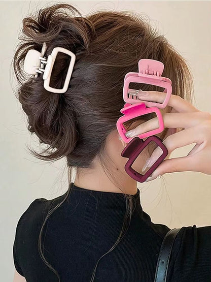 EleganceEdge Square Hair Claw Clip Set  4Piece Lightweight Stylish Hair Accessory 2