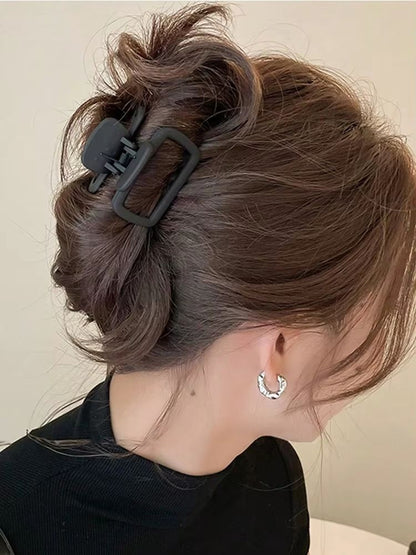 EleganceEdge Square Hair Claw Clip Set  4Piece Lightweight Stylish Hair Accessory 4