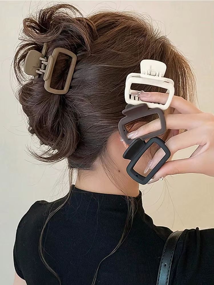 EleganceEdge Square Hair Claw Clip Set  4Piece Lightweight Stylish Hair Accessory 6