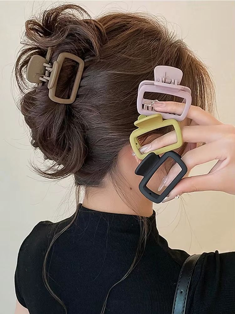 EleganceEdge Square Hair Claw Clip Set  4Piece Lightweight Stylish Hair Accessory 7
