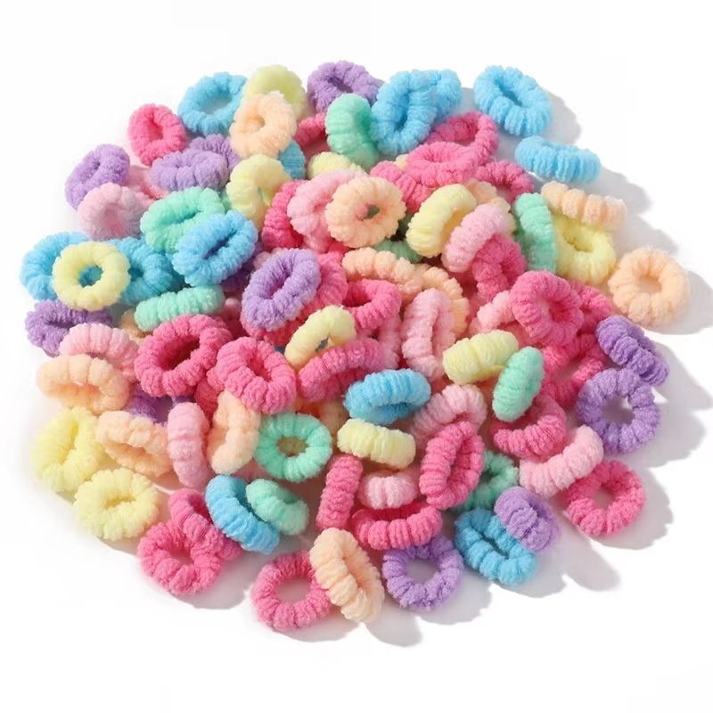 RainbowJoy Kids 100Piece Colorful Elastic Hair Bands Set  Girls Ponytail Holders  Small Scrunchie R 6