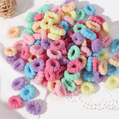RainbowJoy Kids 100Piece Colorful Elastic Hair Bands Set  Girls Ponytail Holders  Small Scrunchie R 7