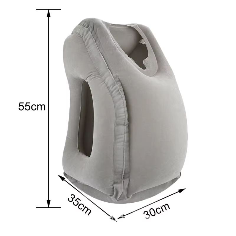 TravelEase Inflatable AirCushion Neck Pillow  Adjustable ChinSupport Headrest For Plane Car Office  10
