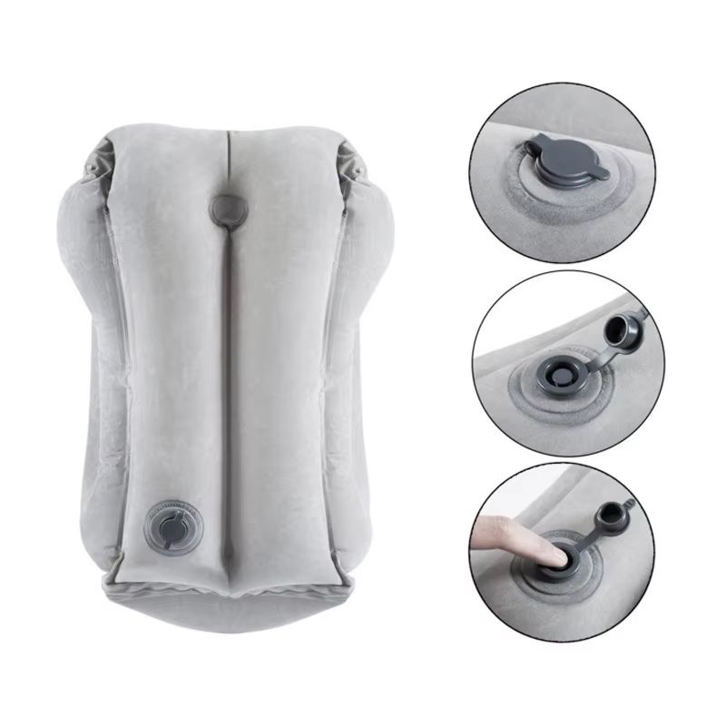 TravelEase Inflatable AirCushion Neck Pillow  Adjustable ChinSupport Headrest For Plane Car Office  3