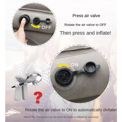 TravelEase Inflatable AirCushion Neck Pillow  Adjustable ChinSupport Headrest For Plane Car Office  5