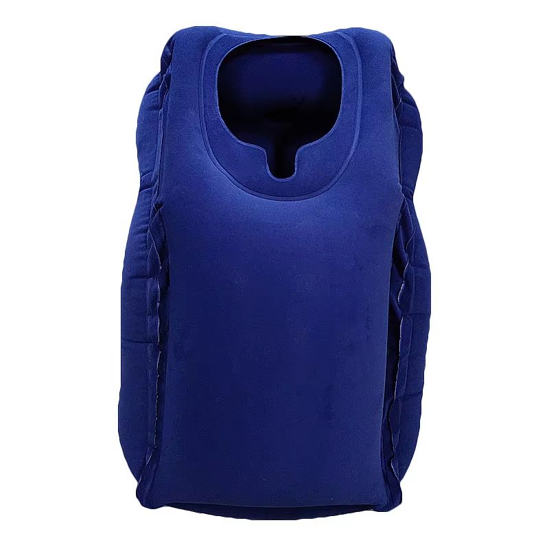 TravelEase Inflatable AirCushion Neck Pillow  Adjustable ChinSupport Headrest For Plane Car Office  8