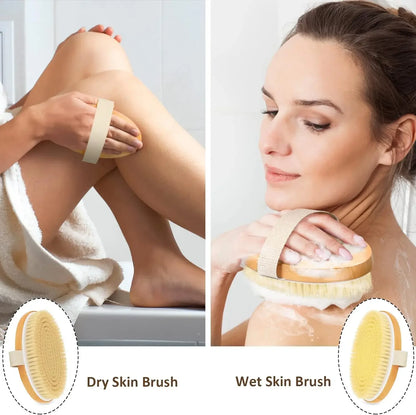 Exfoliating Body Scrubbers Natural Bristles For Dry Skin Dry Body Brushes Stop Ingrown Hairs Improv 1