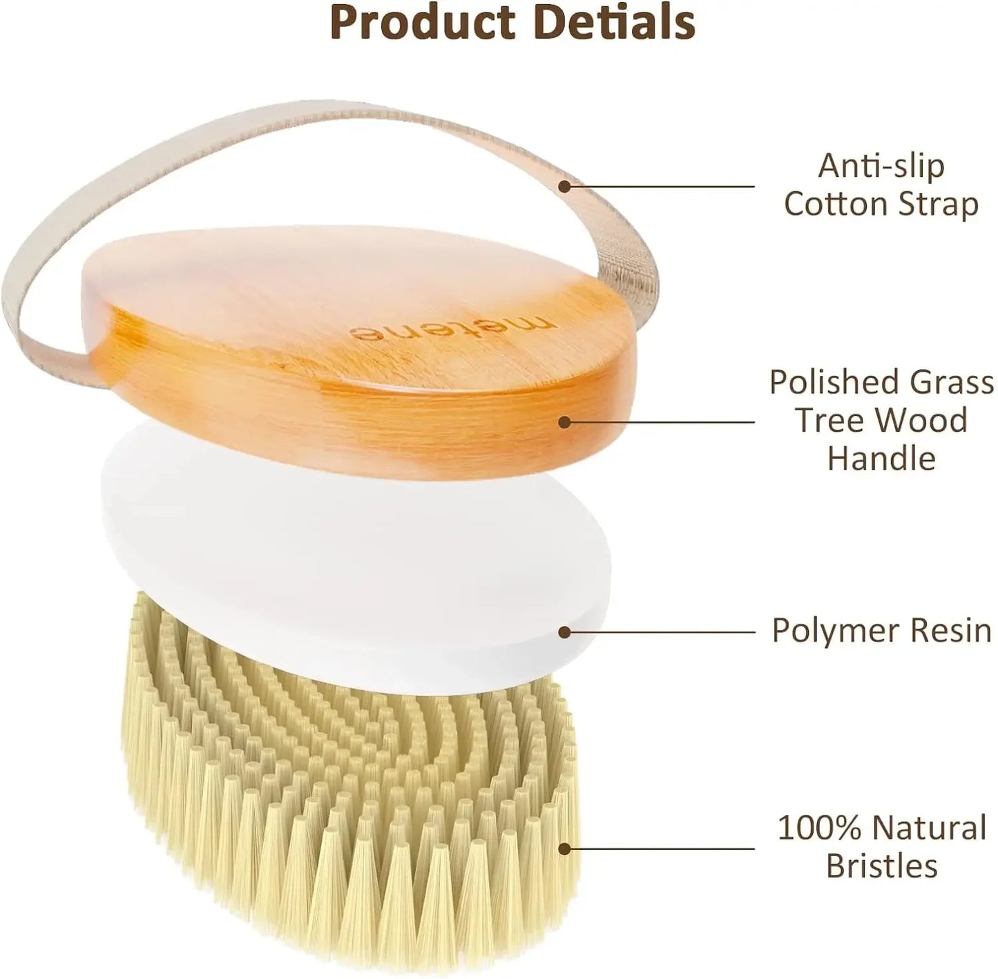 Exfoliating Body Scrubbers Natural Bristles For Dry Skin Dry Body Brushes Stop Ingrown Hairs Improv 4