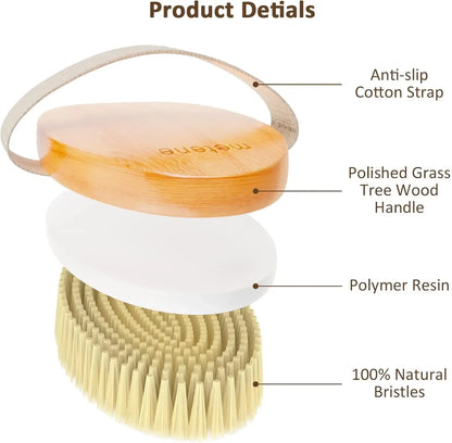 Exfoliating Body Scrubbers Natural Bristles For Dry Skin Dry Body Brushes Stop Ingrown Hairs Improv 4